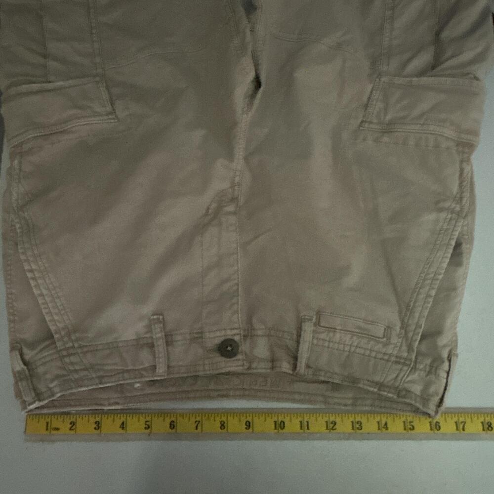 American Eagle Outfitters Cargo Shorts Mens 32 Beige Flex Adjustable Pockets - Picture 10 of 13